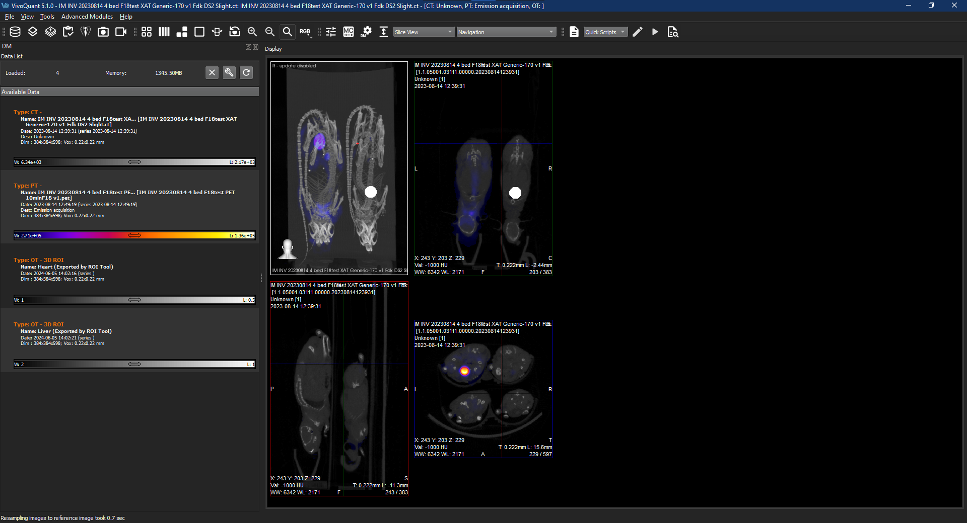 Image of VivoQuant UI: Names in Data Manager