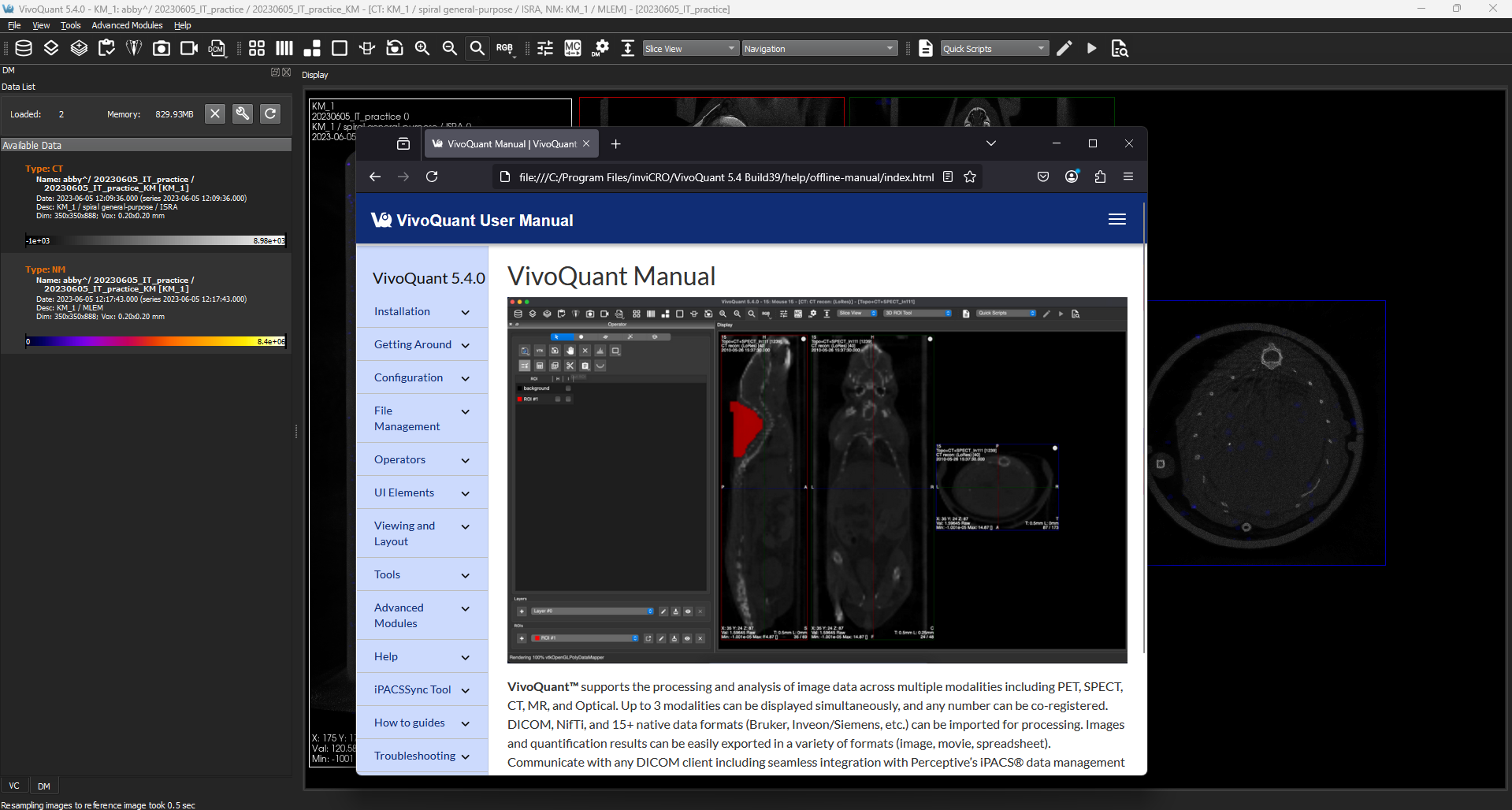 Image of VivoQuant UI: Offline Manual